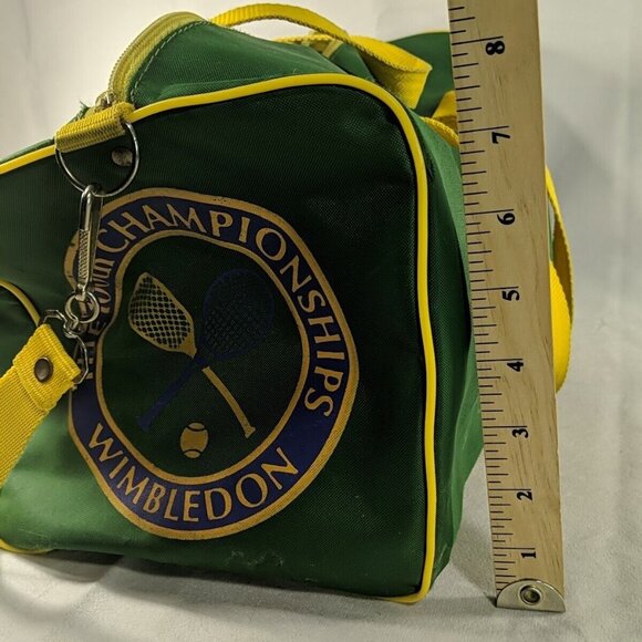 RARE Wimbledon 100th Championships 100 Years 1977 Vintage Green Gym Duffle Bag - Picture 14 of 16